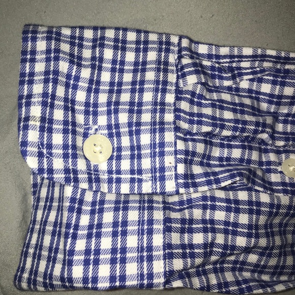 NWT Men’s Blue/White Long Sleeve CHAPS Shirt Small - Picture 3 of 3